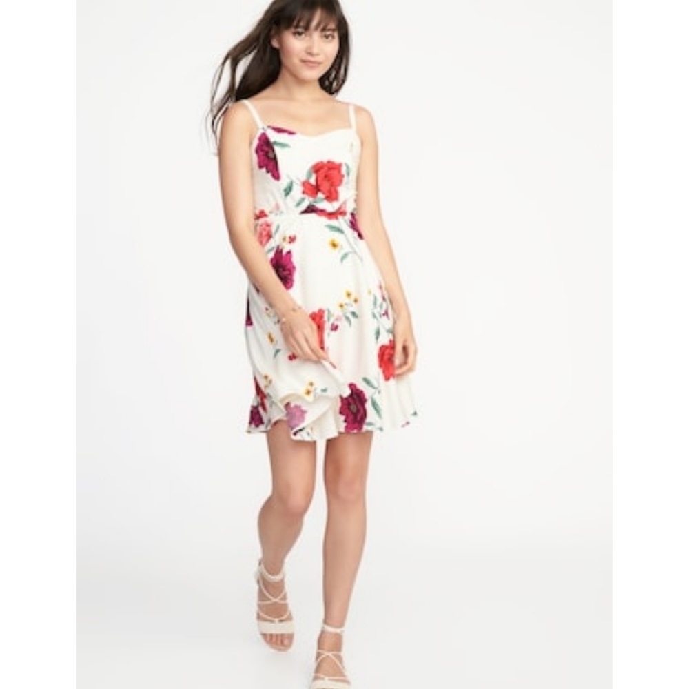 Floral Fit and Flare Cami Dress